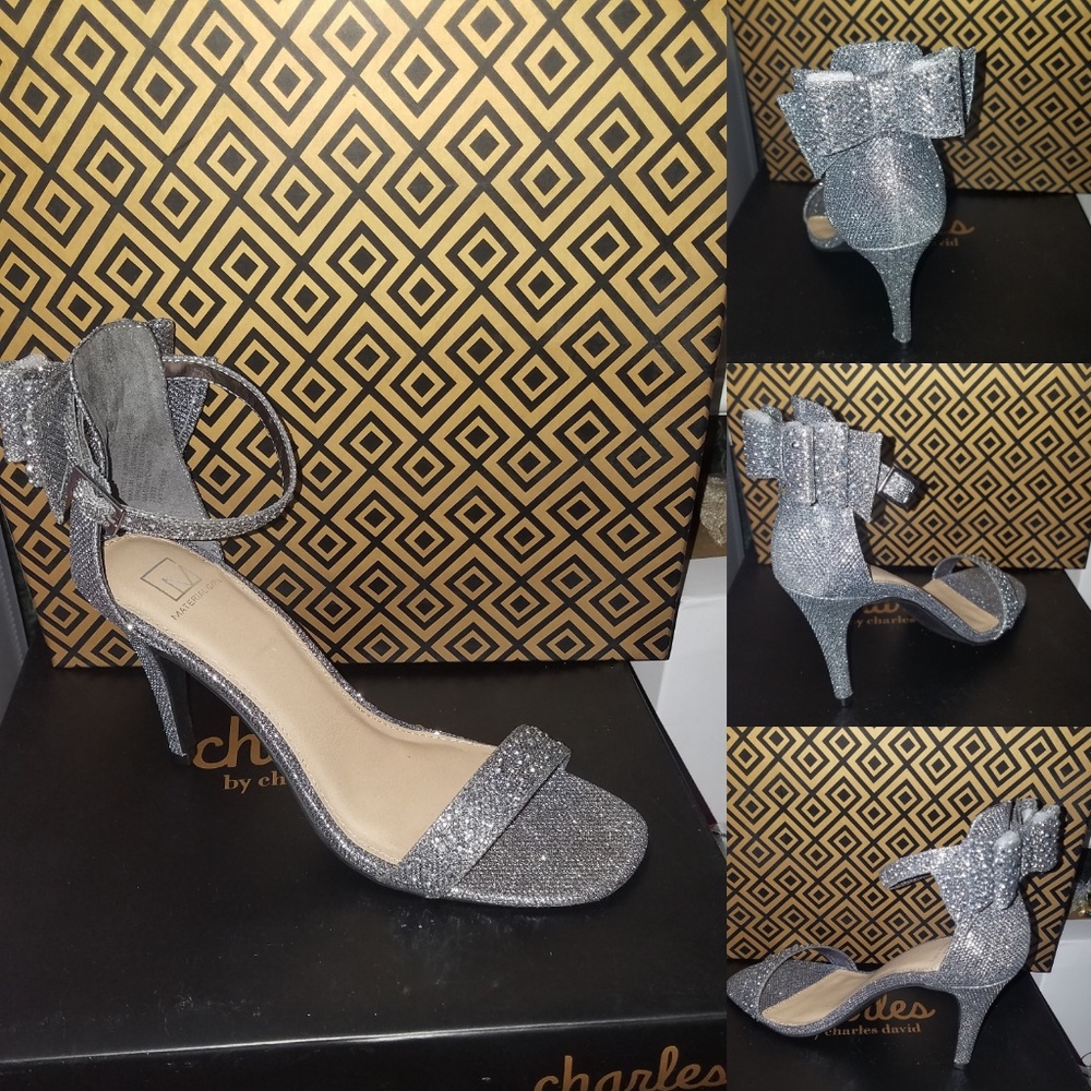 NEW Sparkling Heel w/Decorative Back Bow